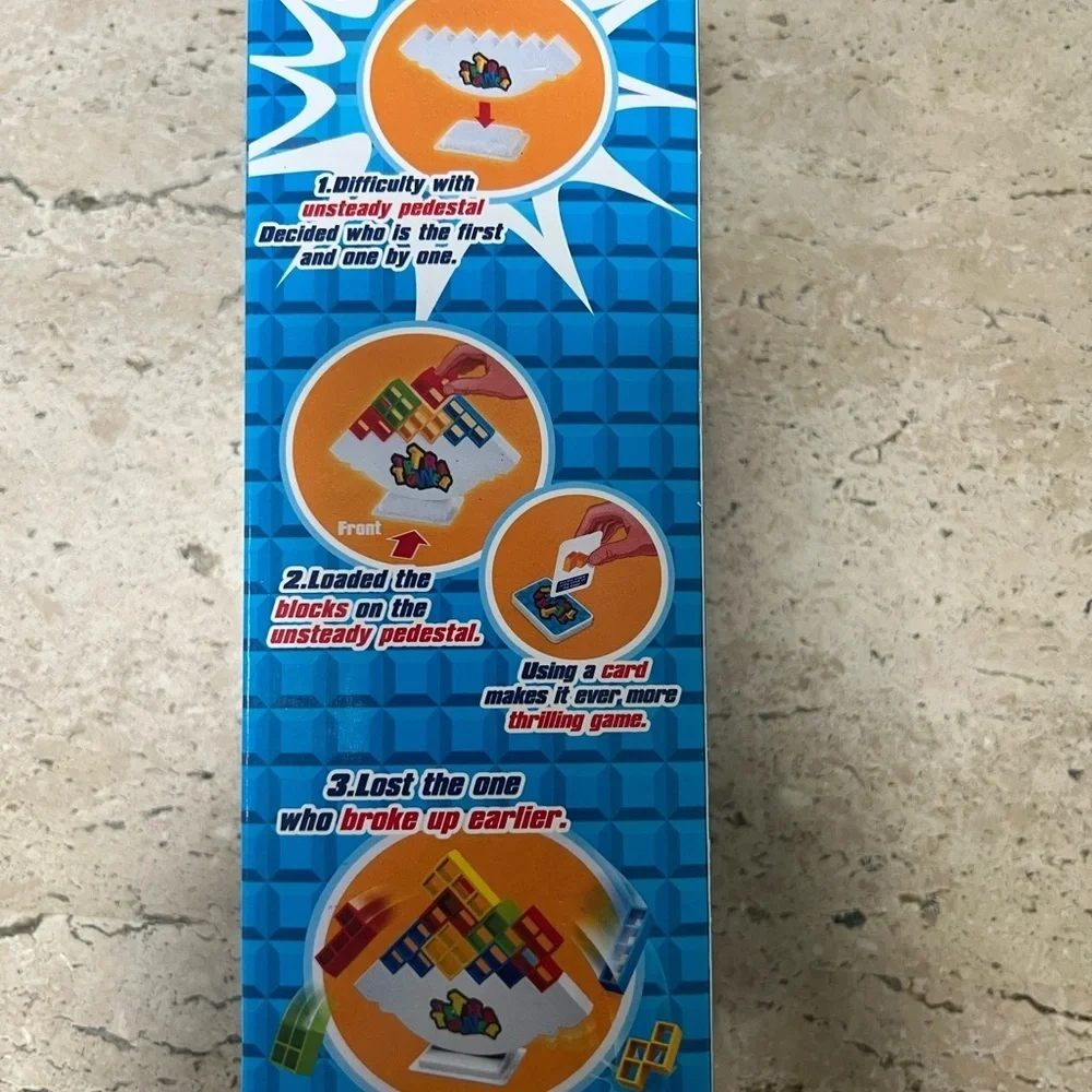 ALKISTA 48 Pcs Tetra Tower Balance Stacking Blocks Game, Board Games